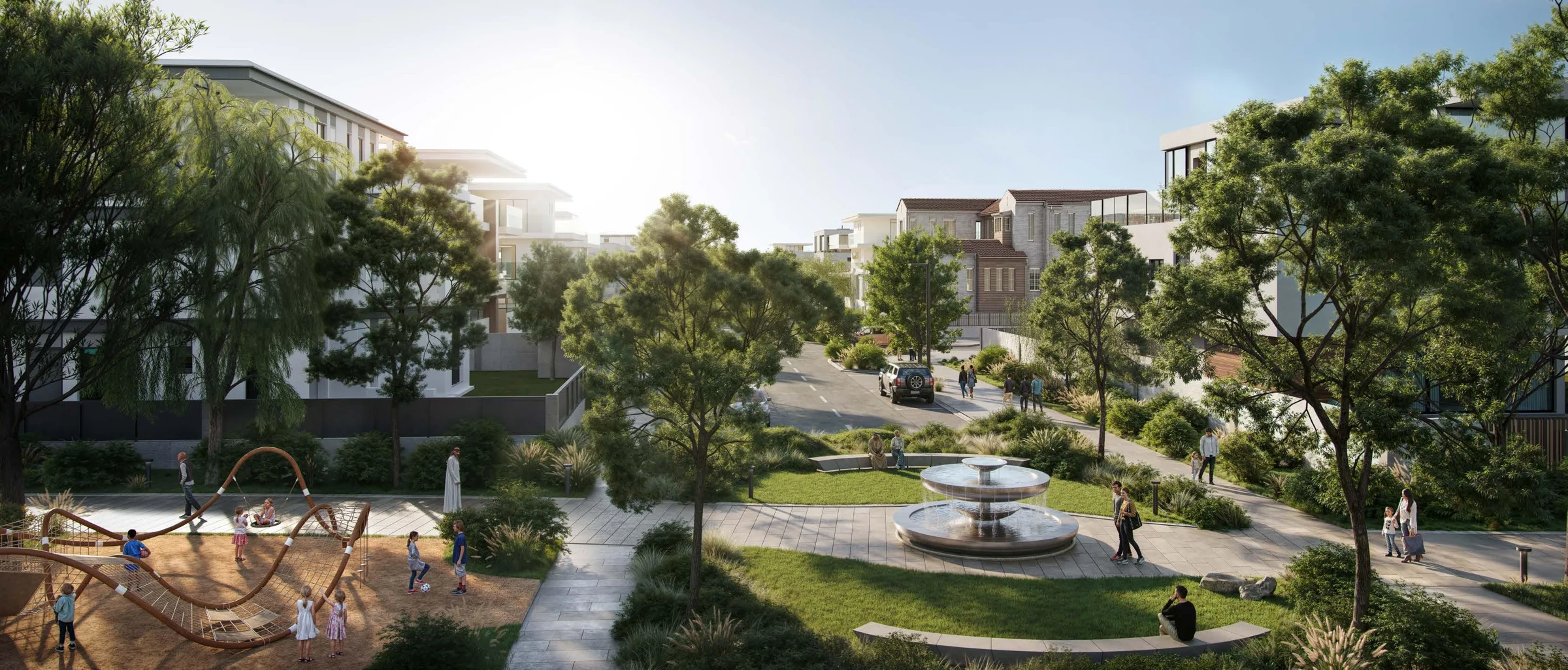 Wadeem community brochure render — Nature on your doorstep.